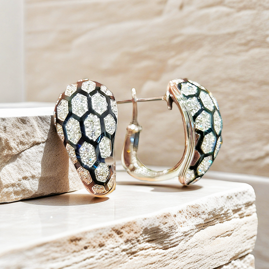 Vintage 18k Gold Diamond Earring (Item No. VT017）