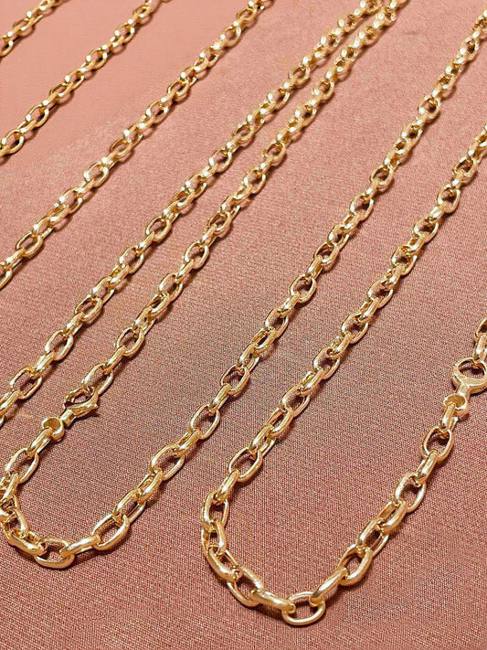 Curb Link 18k Gold Necklace (Item No. HFN016）