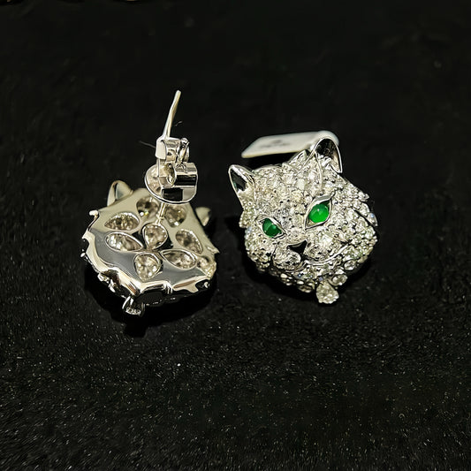 Vintage 18k Gold Diamond Earring (Item No. VT437）