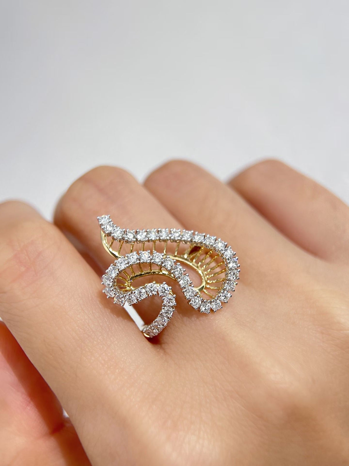 Vintage 18k Gold Diamond Ring (Item No. VT503）