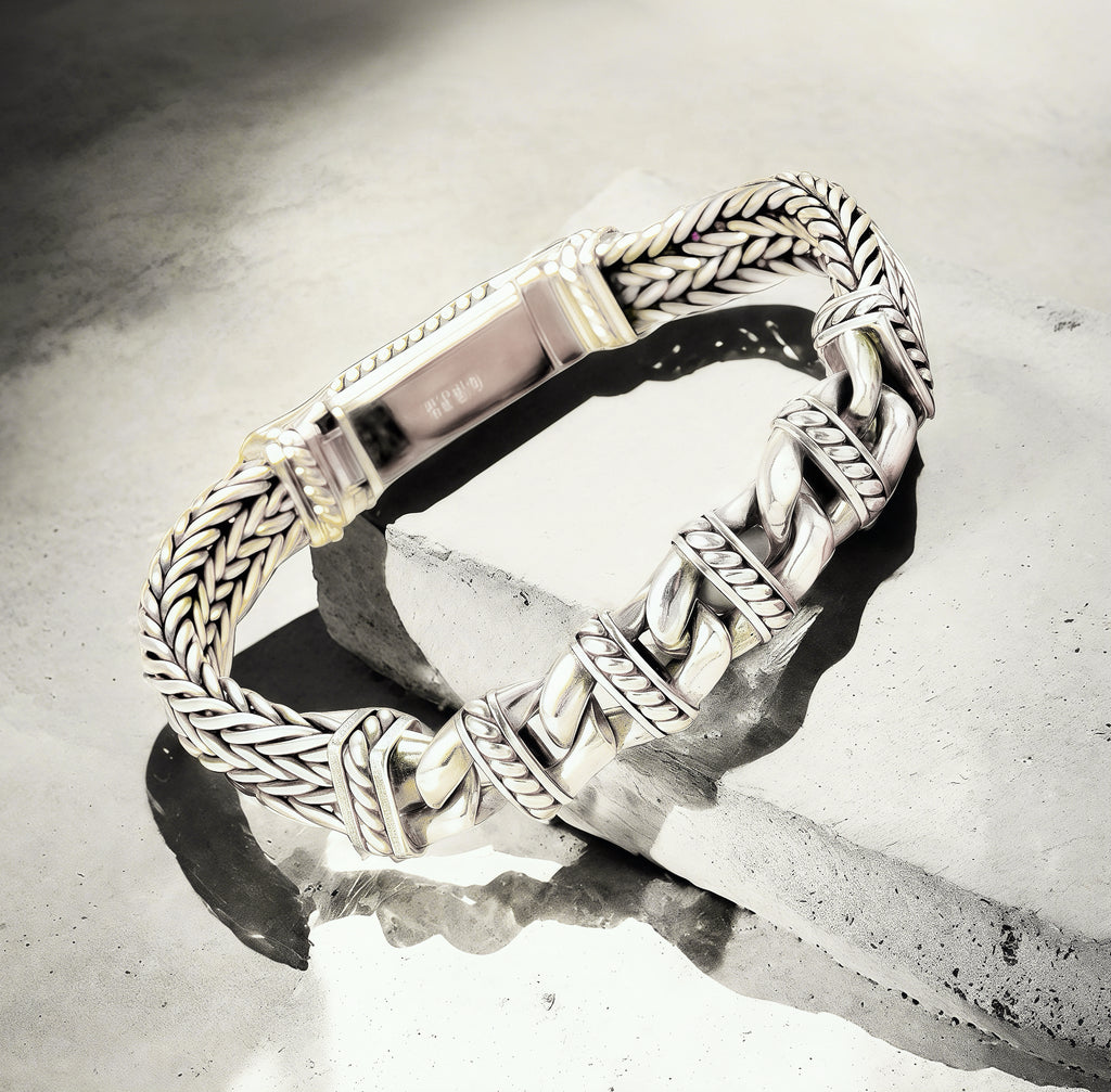 Fashion Braided Silver Bracelet (Item No. B0642）