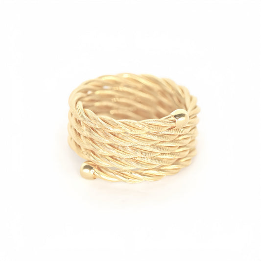 Twisted 18k Gold Diamond Ring (Item No. SH061CR）