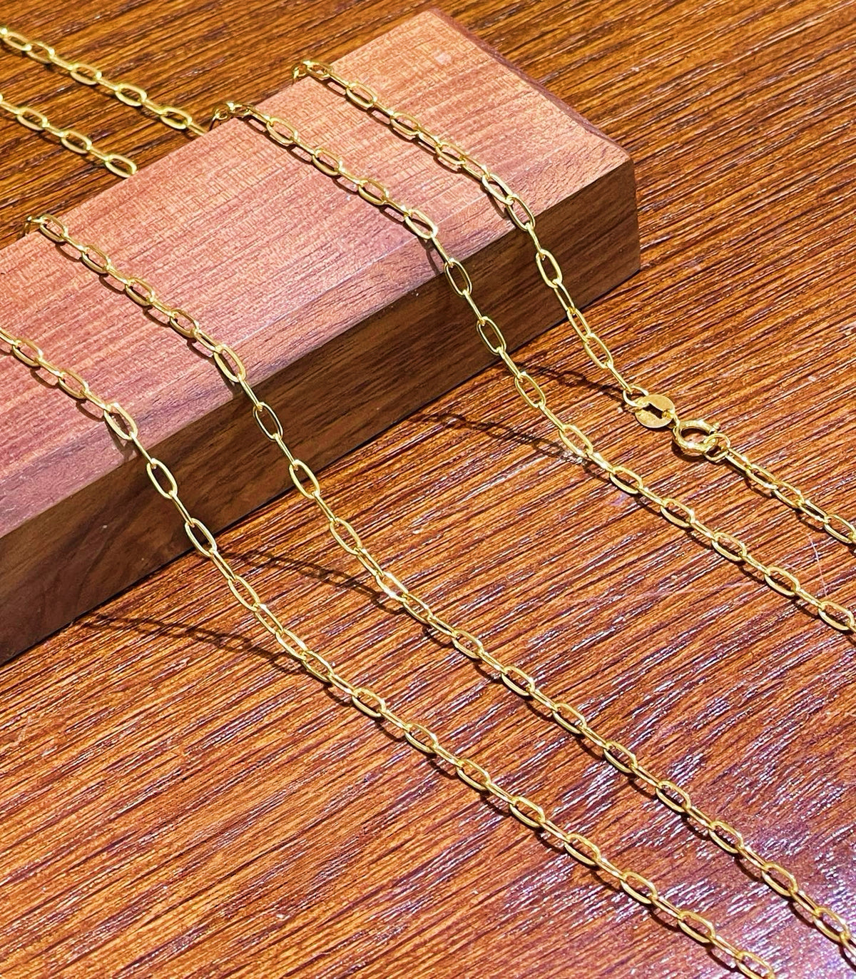 Curb Link 18k Gold Necklace (Item No. SJN015）