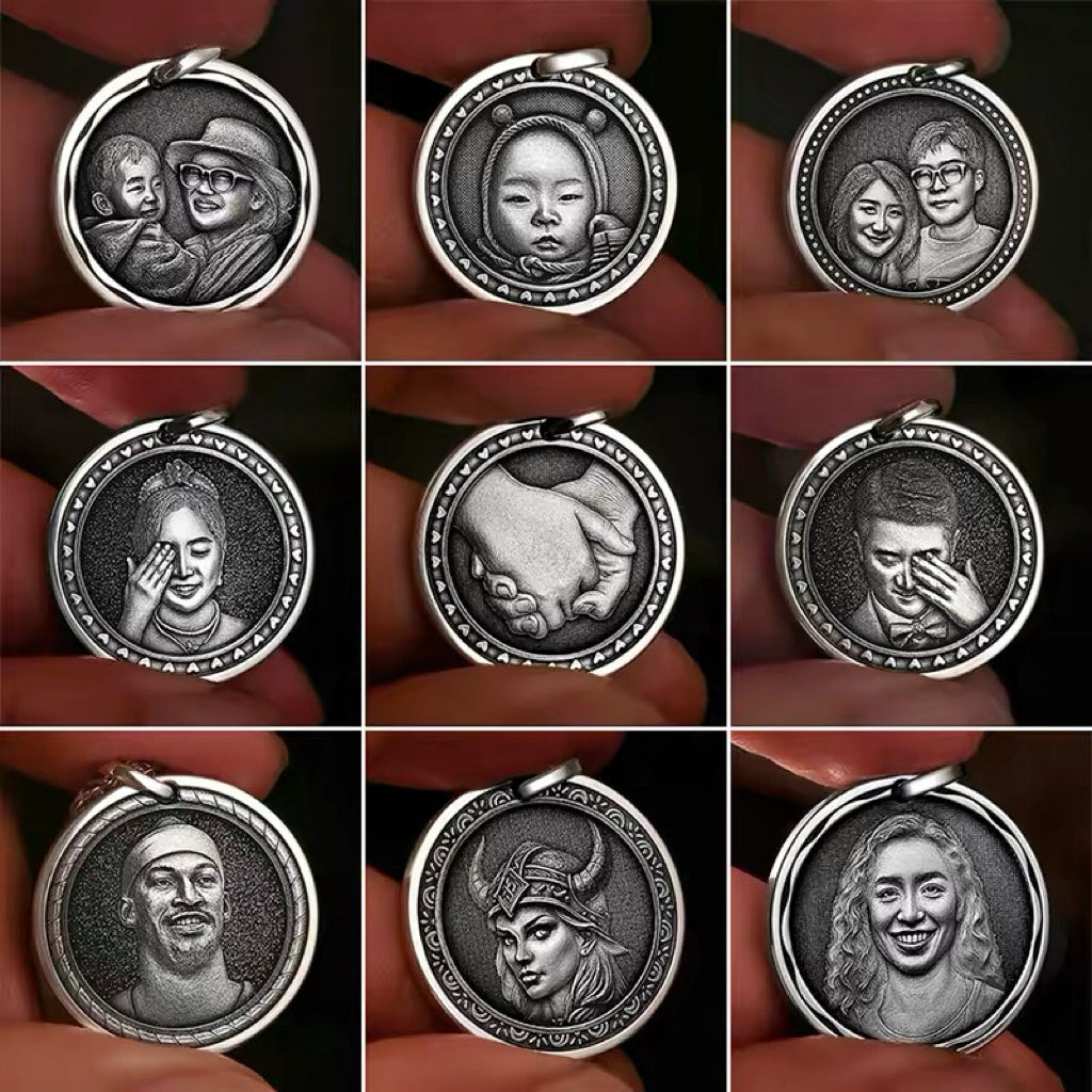 Personalized Photo Custom Silver Pendant