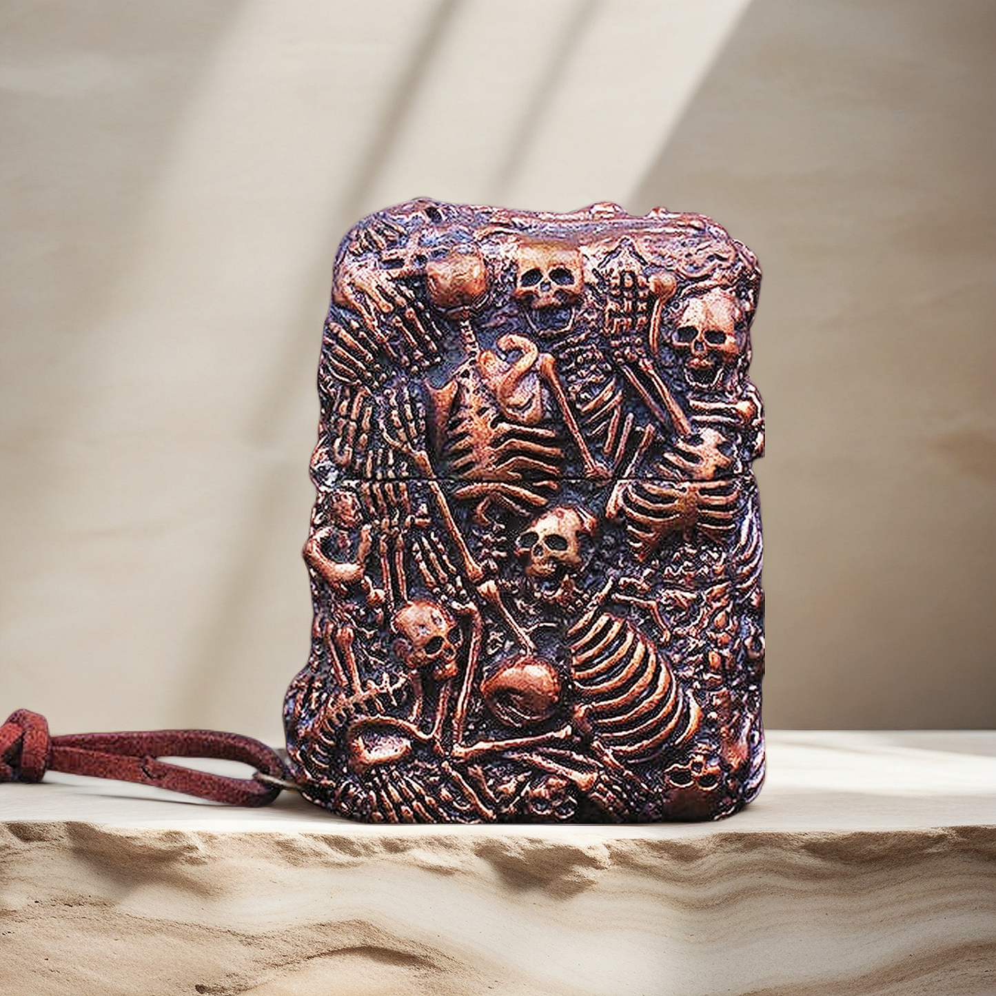 Burial Skull Zippo Lighter Case  (Item No. L0009)