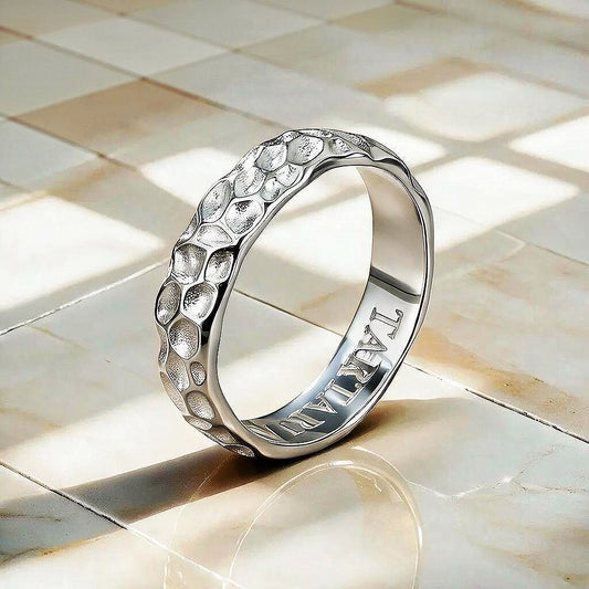 Hammered Silver Ring (Item No. TDRS0005）