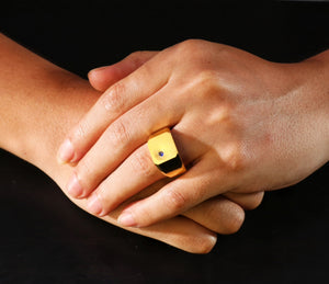 Signet 9k/14k/18k Gold Ring (Item No. GR0010）