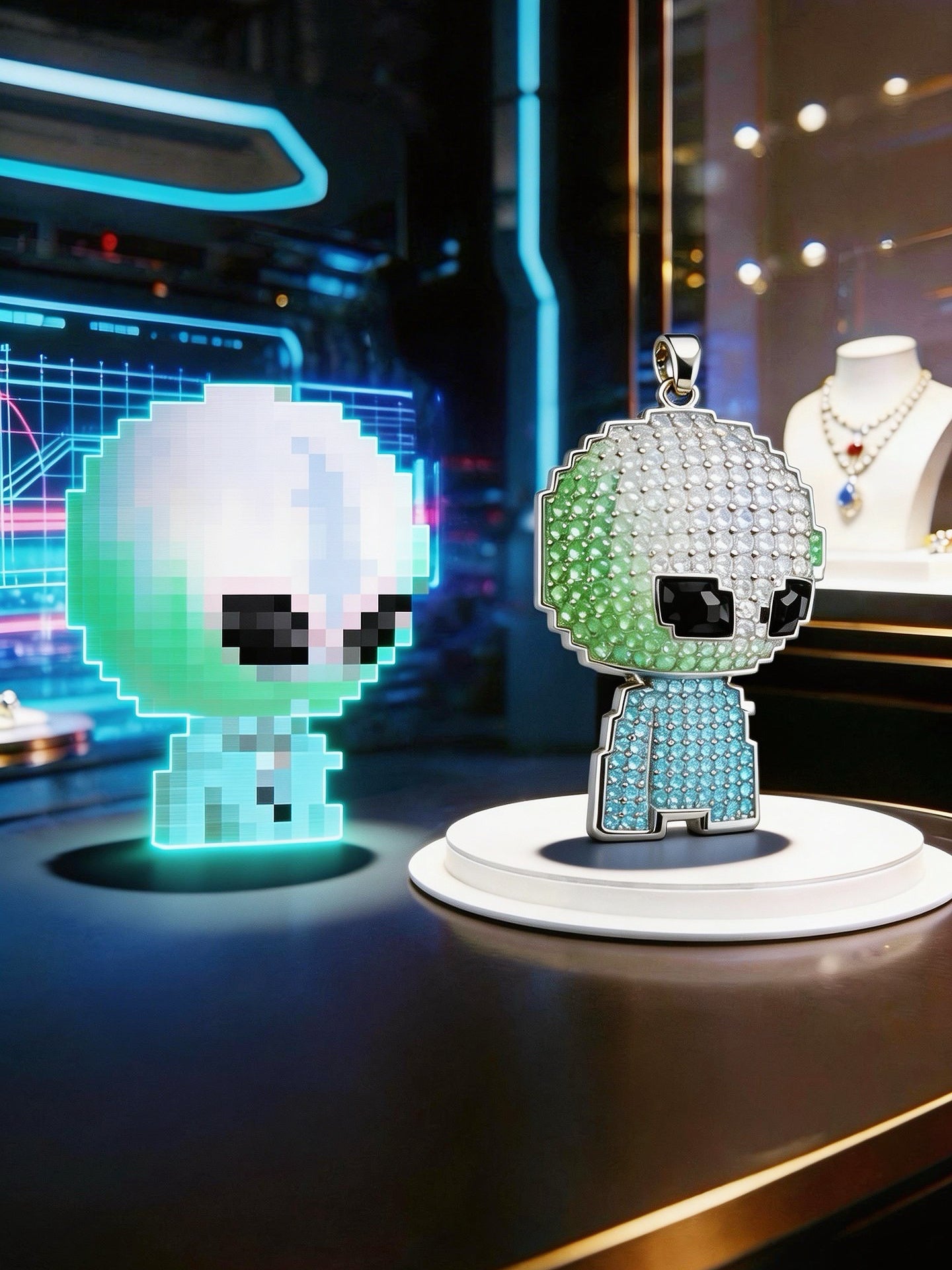 The Alien Boy NFT Custom Jewelry