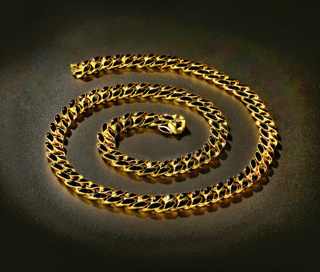 Curb Link Enamel 9k/14k/18k Necklace Chain (Item No. GN0003）