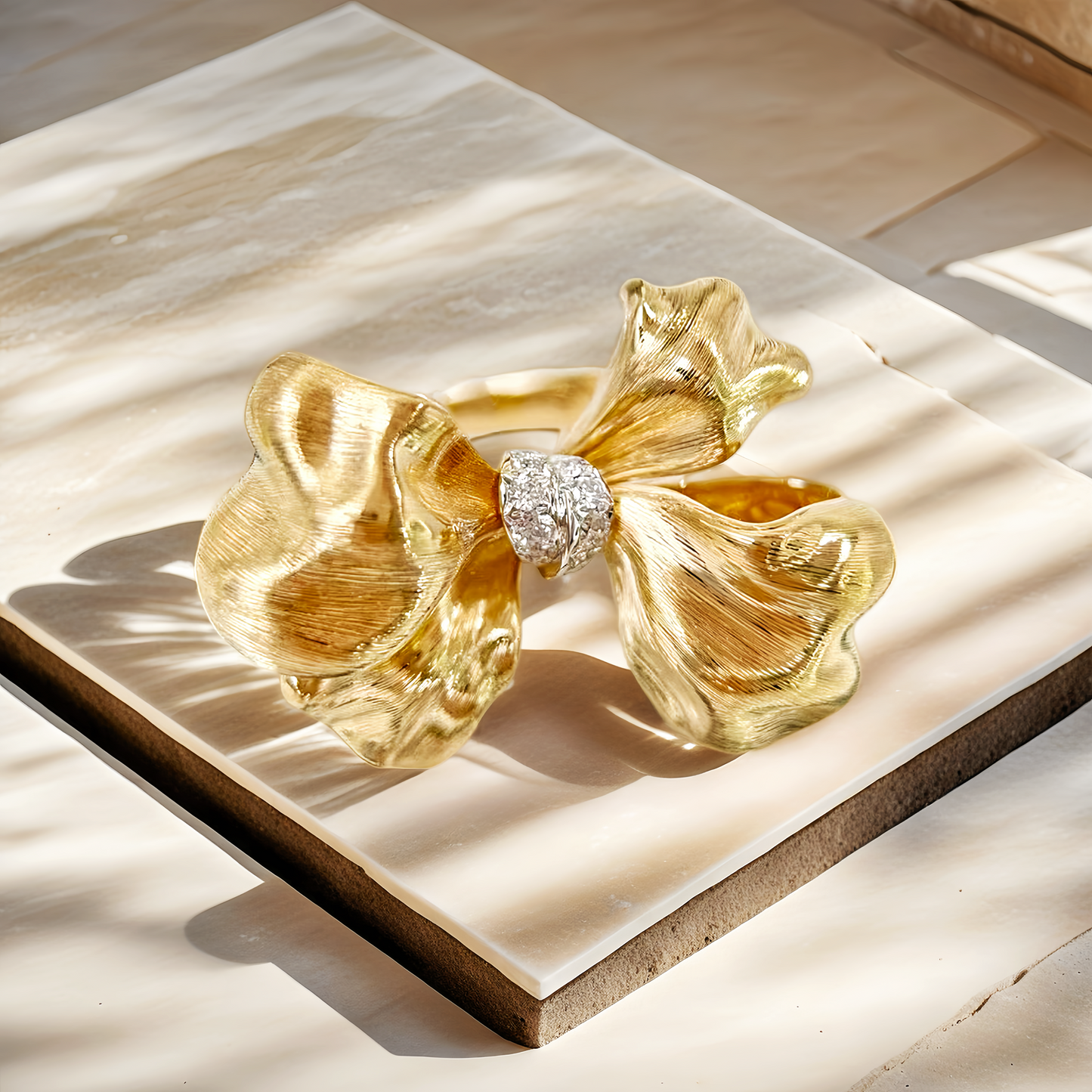 Butterfly 18k Gold Diamond Ring (Item No. VT242）