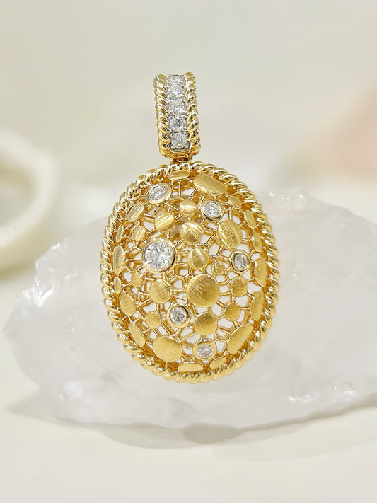 Vintage 18k Gold Diamond Pendant (Item No. VT322)