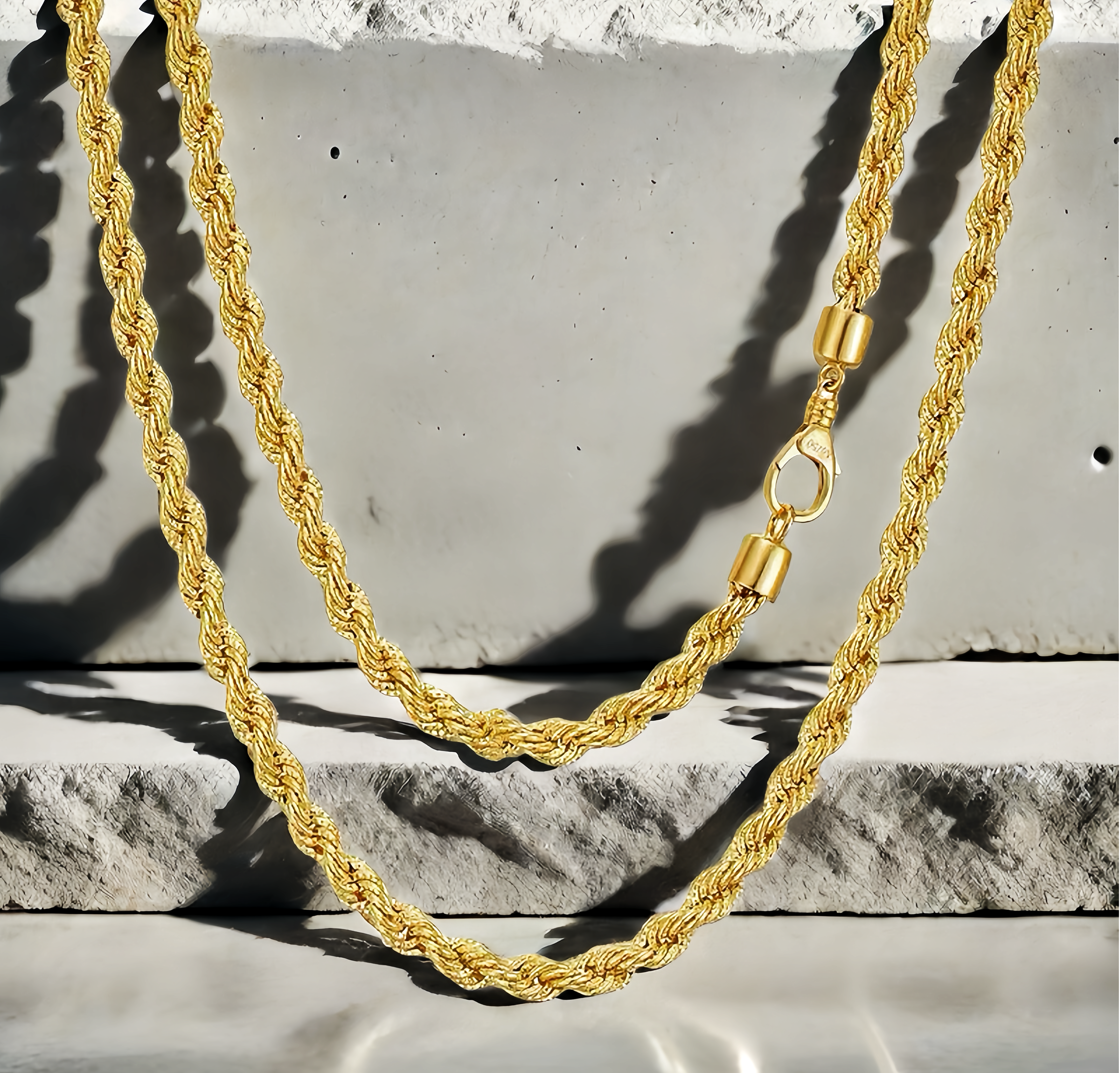 Braided 18k Gold Necklace Chain (Item No. GN0013）