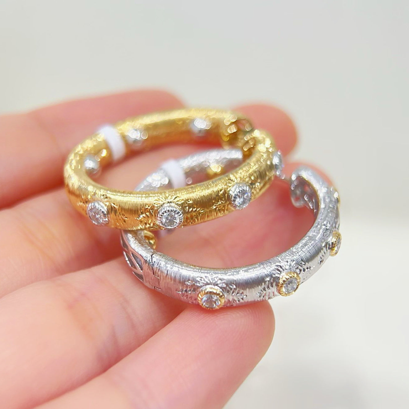 Vintage 18k Gold Diamond Earring (Item No. VT361)