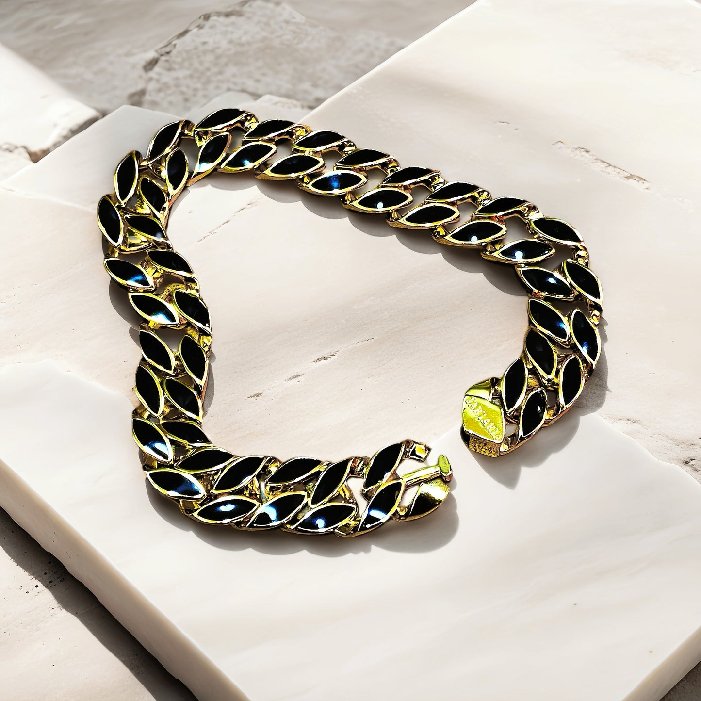 Enamel Curlink 925 Sterling Silver/9k/14k/18k Bracelet Chain (Item No. GB0002）