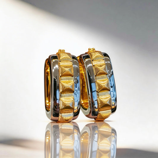 Contemporary 18k Gold Earring (Item No. GXX001）