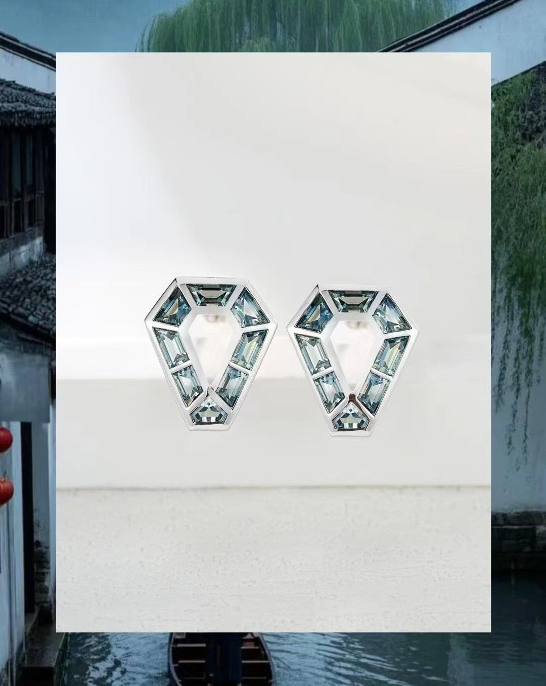 Rainbow Sapphire 18K Gold Earring (Item No. SA007）