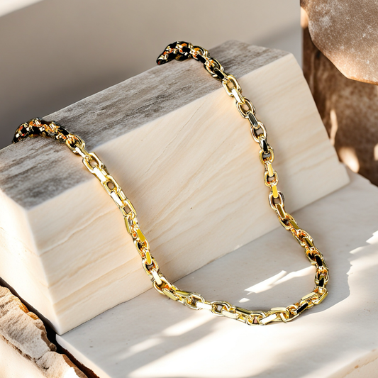 Oval Link 9k/14k/18k Necklace Chain (Item No. TDNG0002）