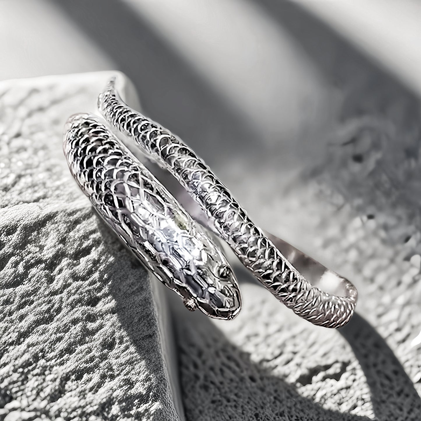 Ouroboros Silver Bangle (Item No. B0252)