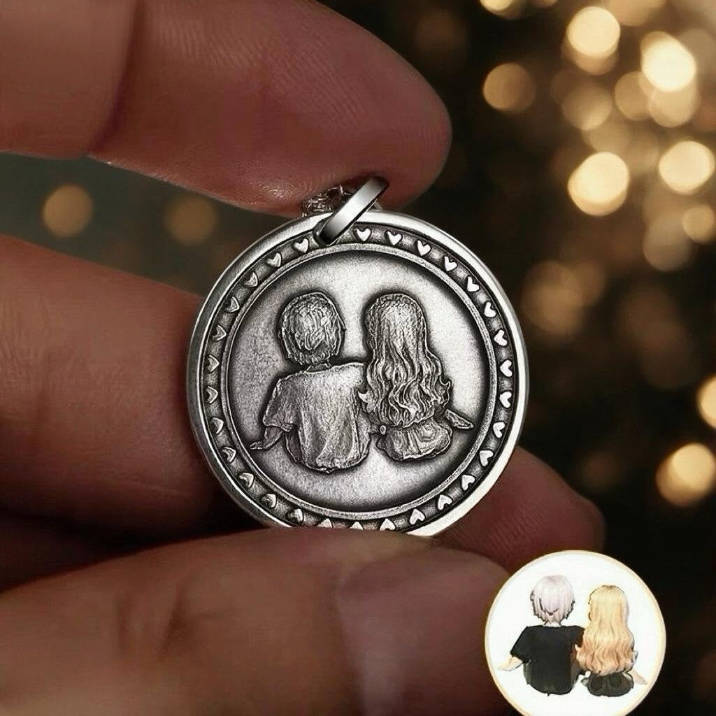 Personalized Photo Custom Silver Pendant