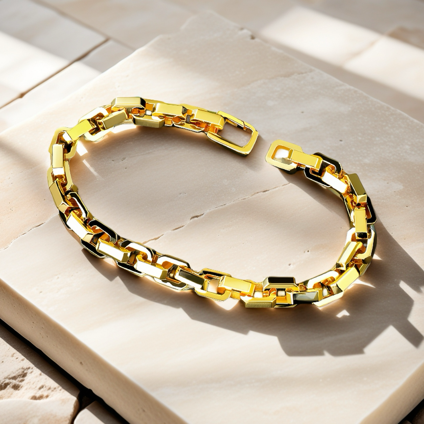 Classic Sterling Silver/9k/14k/18k Bracelet Gold Bracelet Chain (Item No. GB0020）