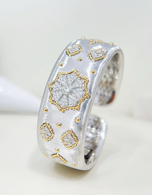 Vintage 18k Gold Diamond Bracelet (Item No. VT474）