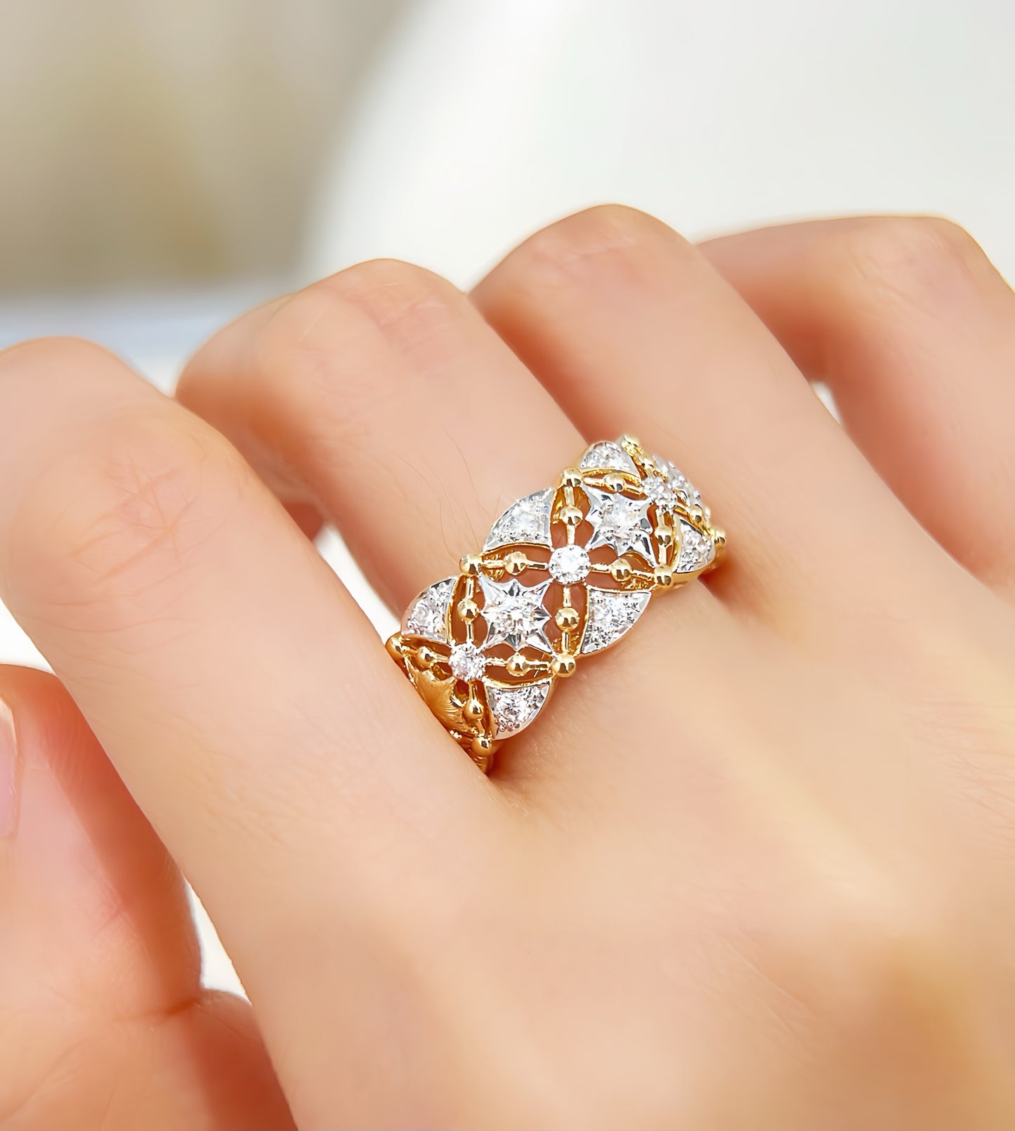 Vintage 18k Gold Diamond Ring (Item No. VT 280)