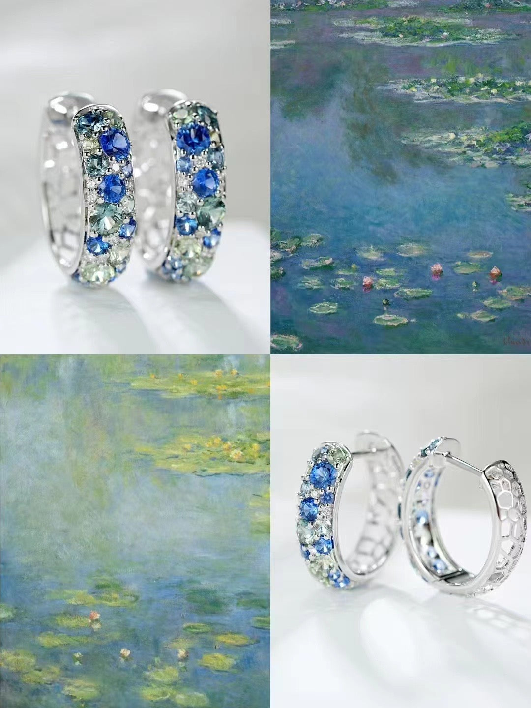 Rainbow Sapphire 18k Gold Earring (Item No. SA044）