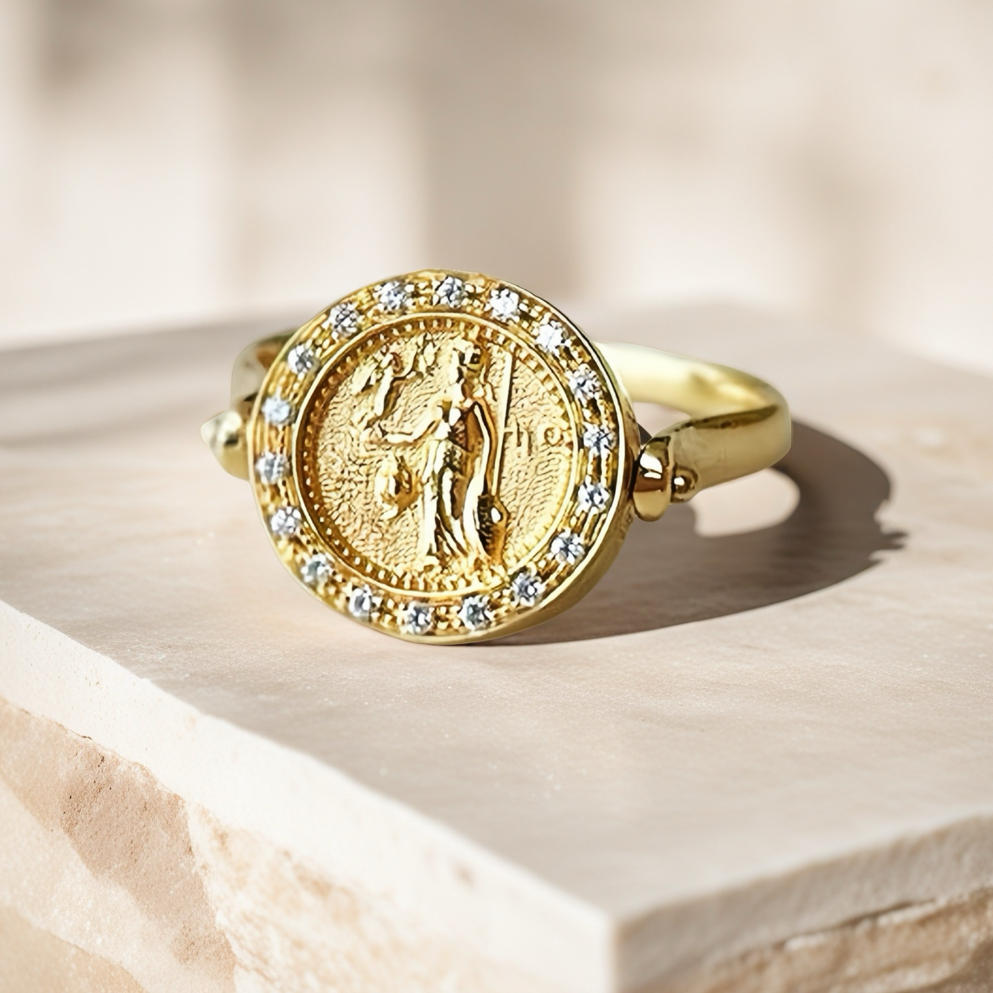 Athena Opal 18k Gold Diamond Ring (Item No. VT038）