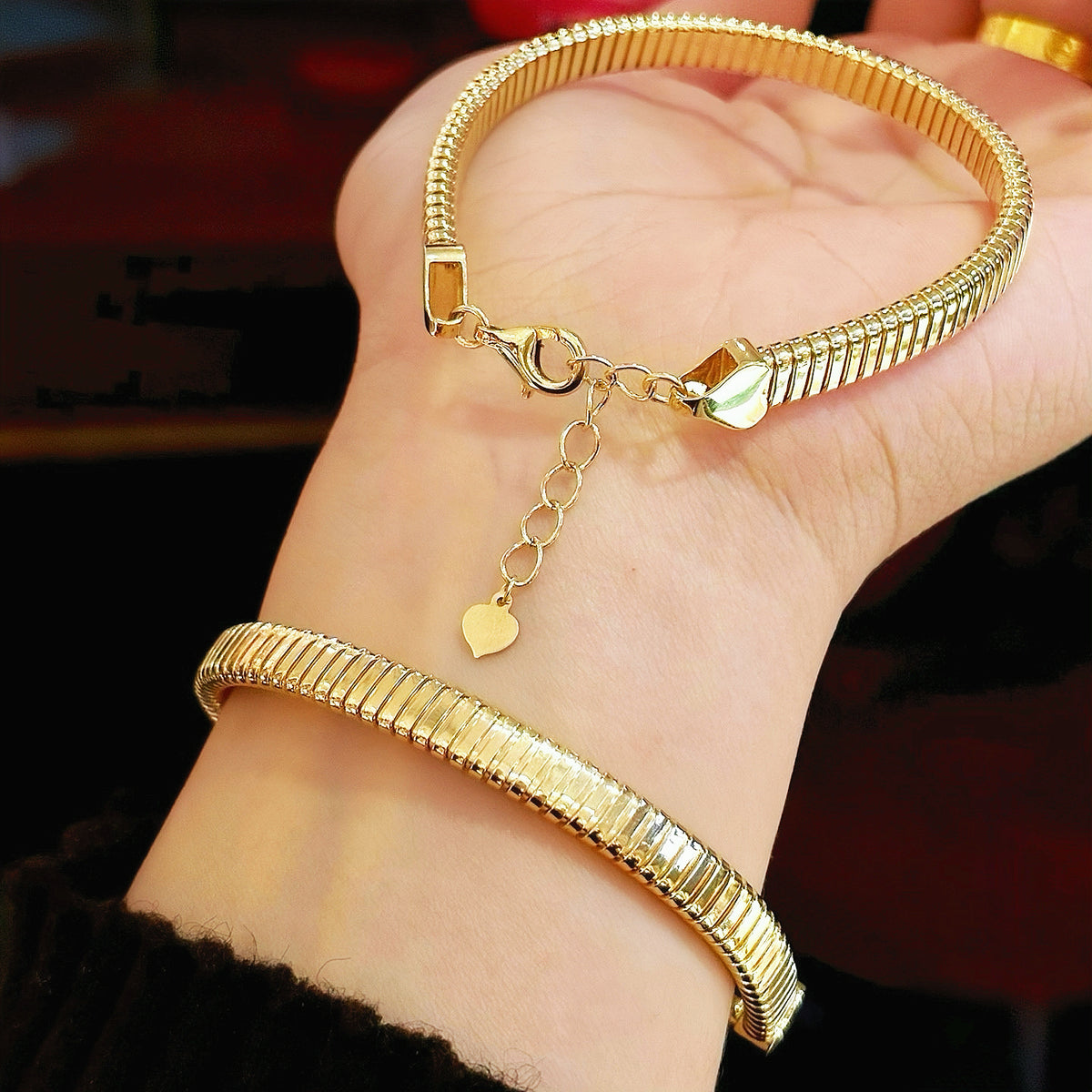 Tube 18K Gold Bracelet (Item No. SJB002）