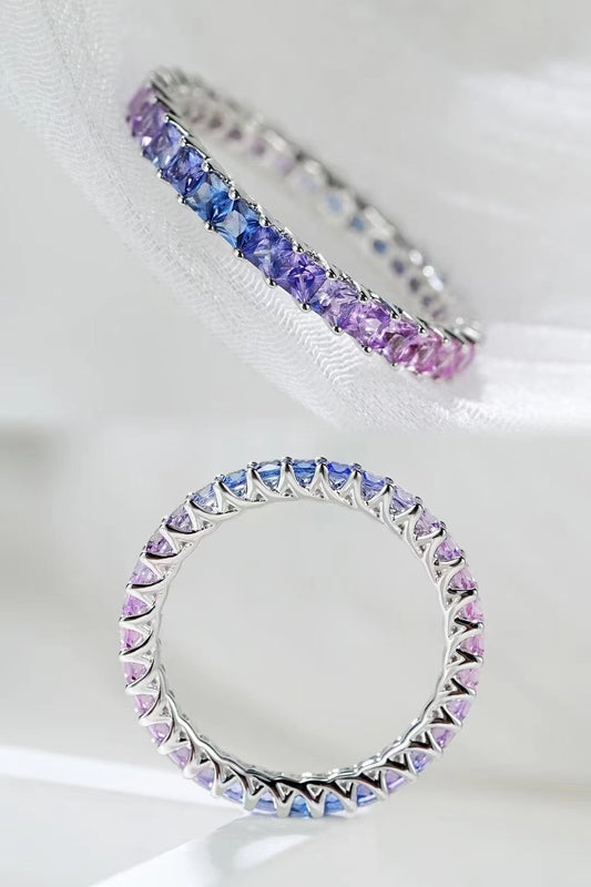 Rainbow Sapphire 18k Gold Ring (Item No. SA042）