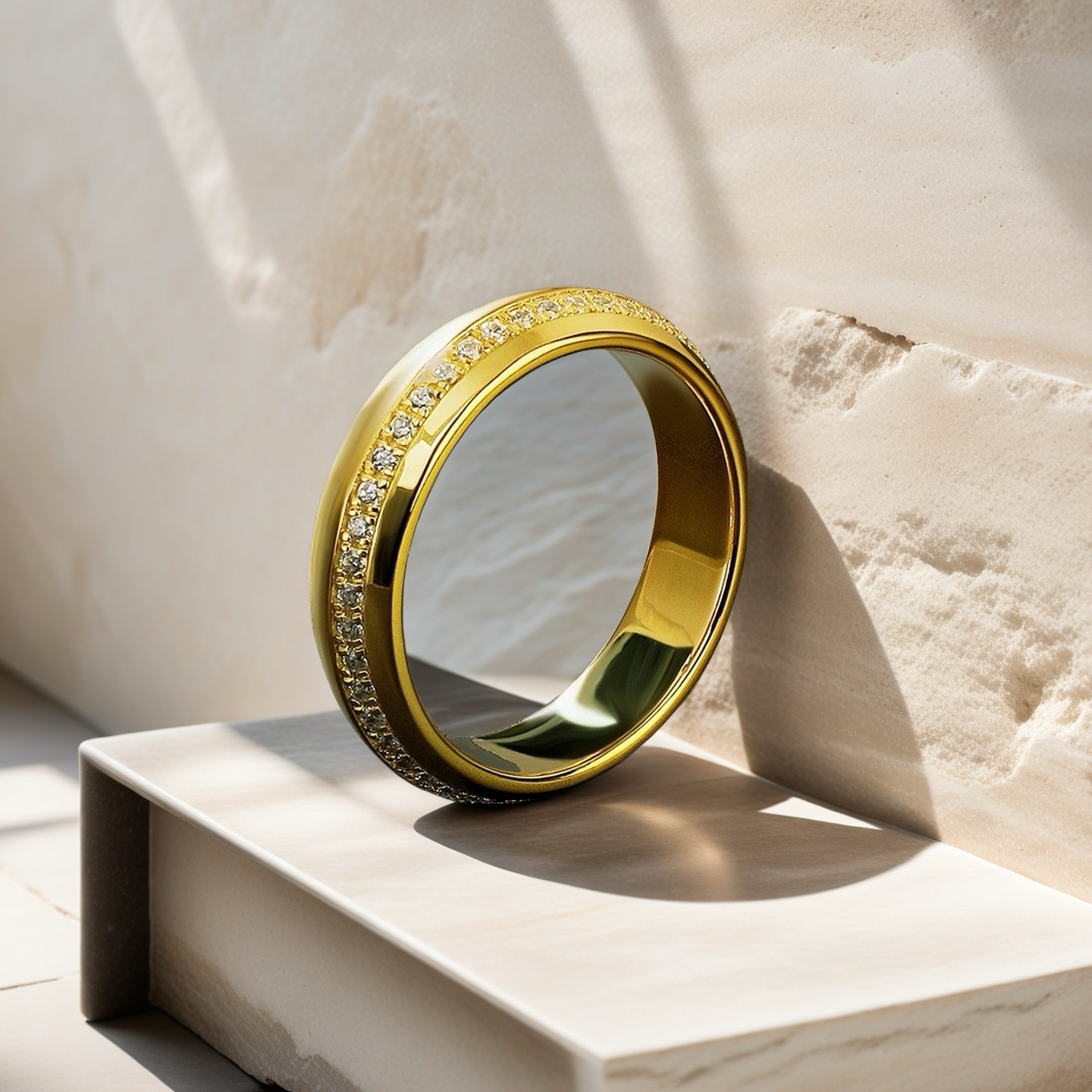 Classic Diamond 925 Sterling Silver/9k/14k/18k Gold Ring (Item No. GR0009）