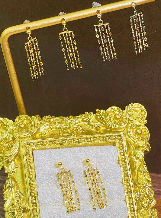 Water Drop 18k Gold Earring (Item No. SJER014）