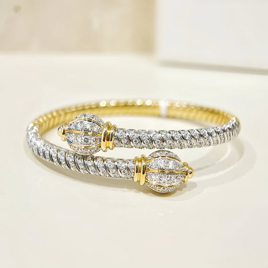 Vintage 18k Gold Diamond Bracelet (Item No. VT387）
