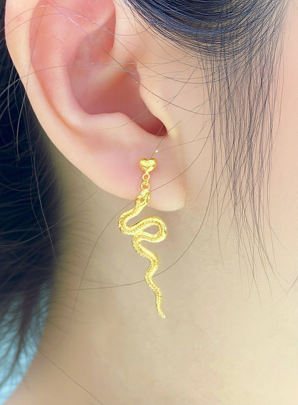 Ouroboro 18k Gold Earring (Item No. SJER006）