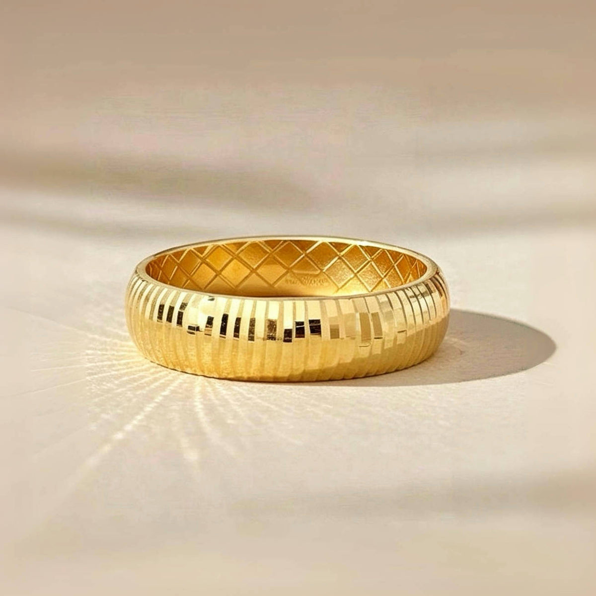Laser 18k Gold Ring (Item No. HFR004）