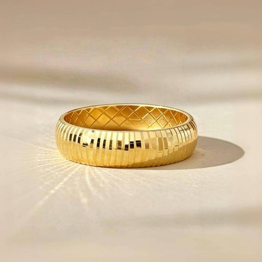 Laser 18k Gold Ring (Item No. HFR004）