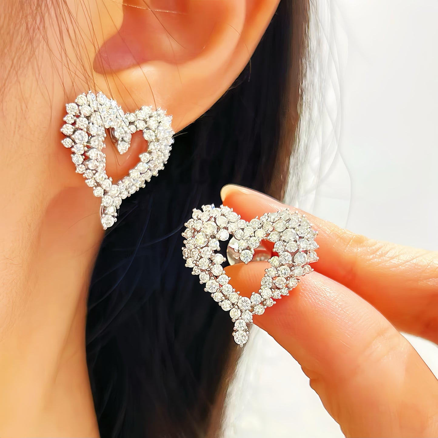 Heart 18k Gold Diamond Earring (Item No. VT266)