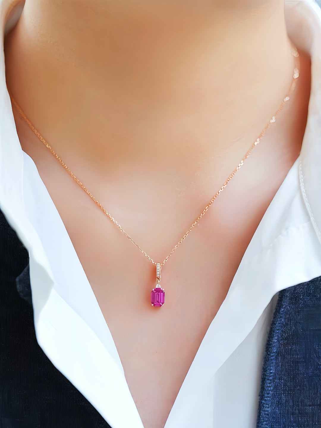 Ruby 18k Gold Pendant (Item No. SA106）