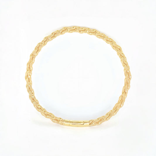 Electroforming Twisted 18K Gold Bracelet (Item No. DG061CB）