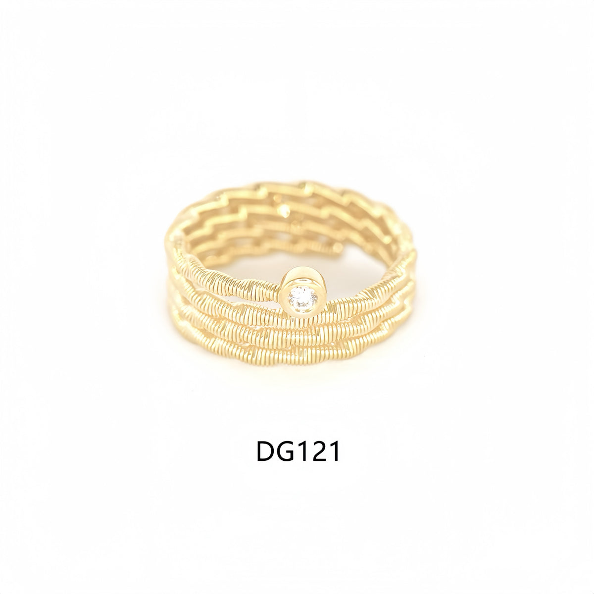 Wire-wrapped 18k Gold  Ring (Item No. DG131CR）