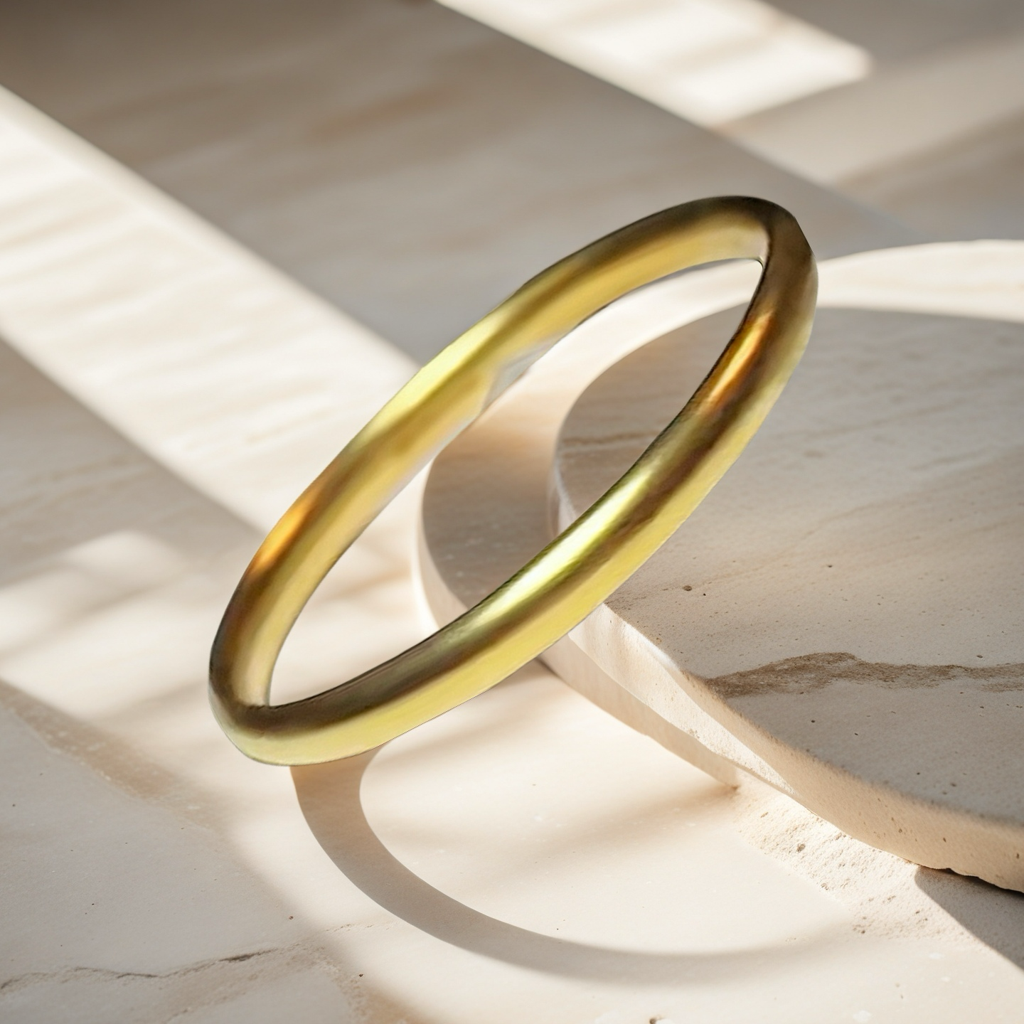 Hollow 24K Gold Bangle (Item No. GB0026)