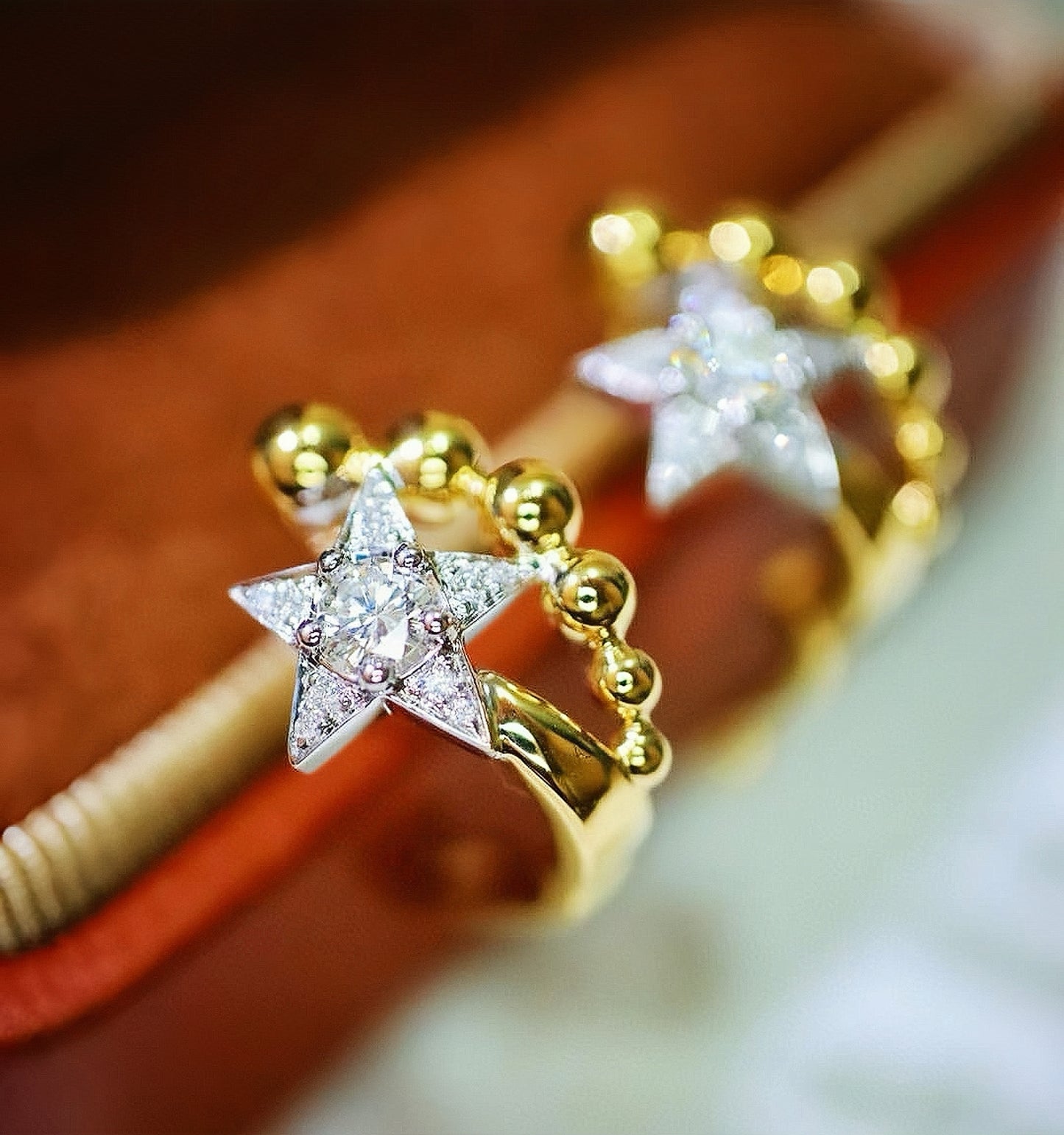 Stars 18k Gold Diamond Earring (Item No. VT063）