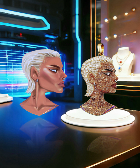 Custom Portrait To Jewelry | Turn Your Portrait Into Luxury |  Encrypted NFC