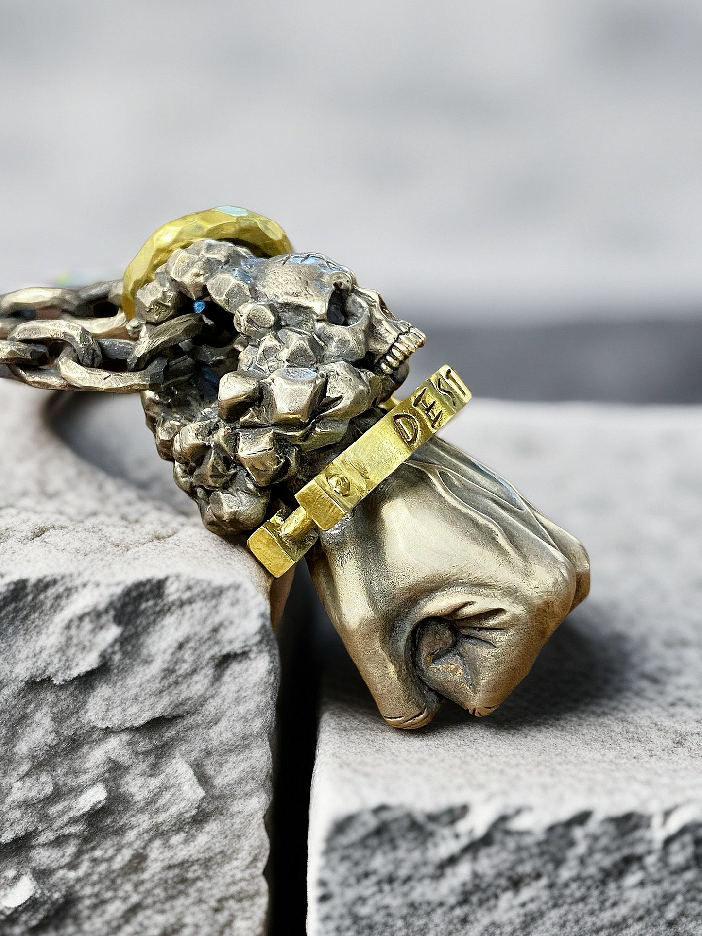 Power Fist Destiny Silver Pendant (Item No. SC033)