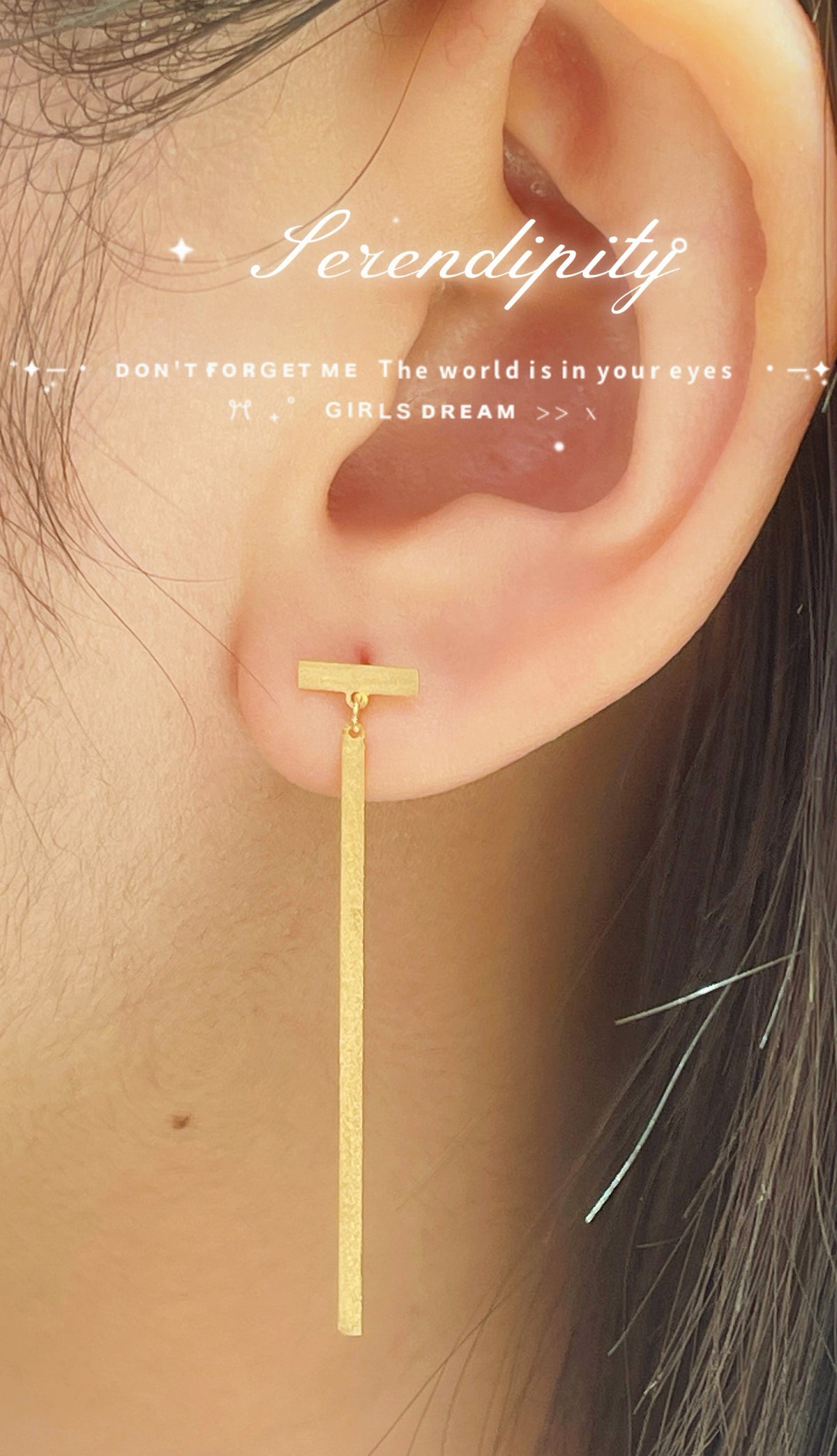 Women's Earring Plain Gold