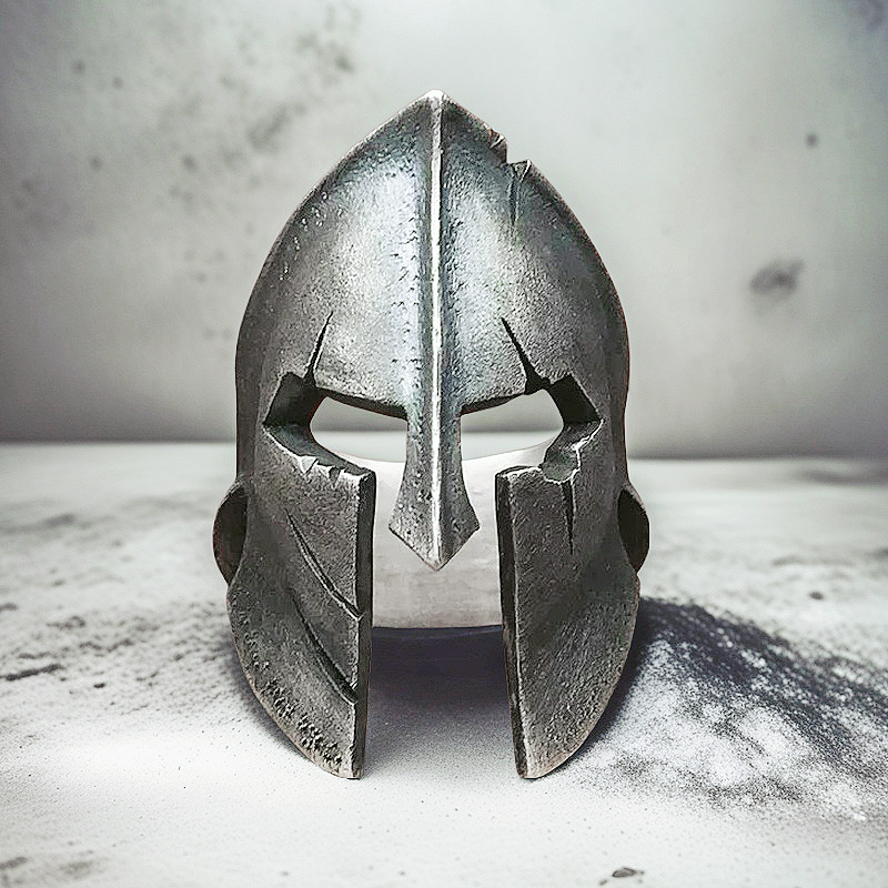 Greek Helmet Silver Ring (Item No. SC038)