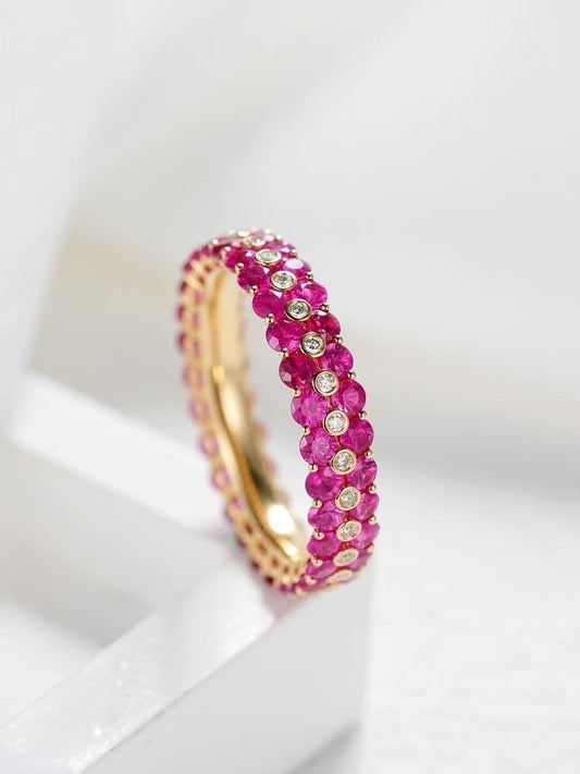 Ruby 18k Gold Ring (Item No. SA117）