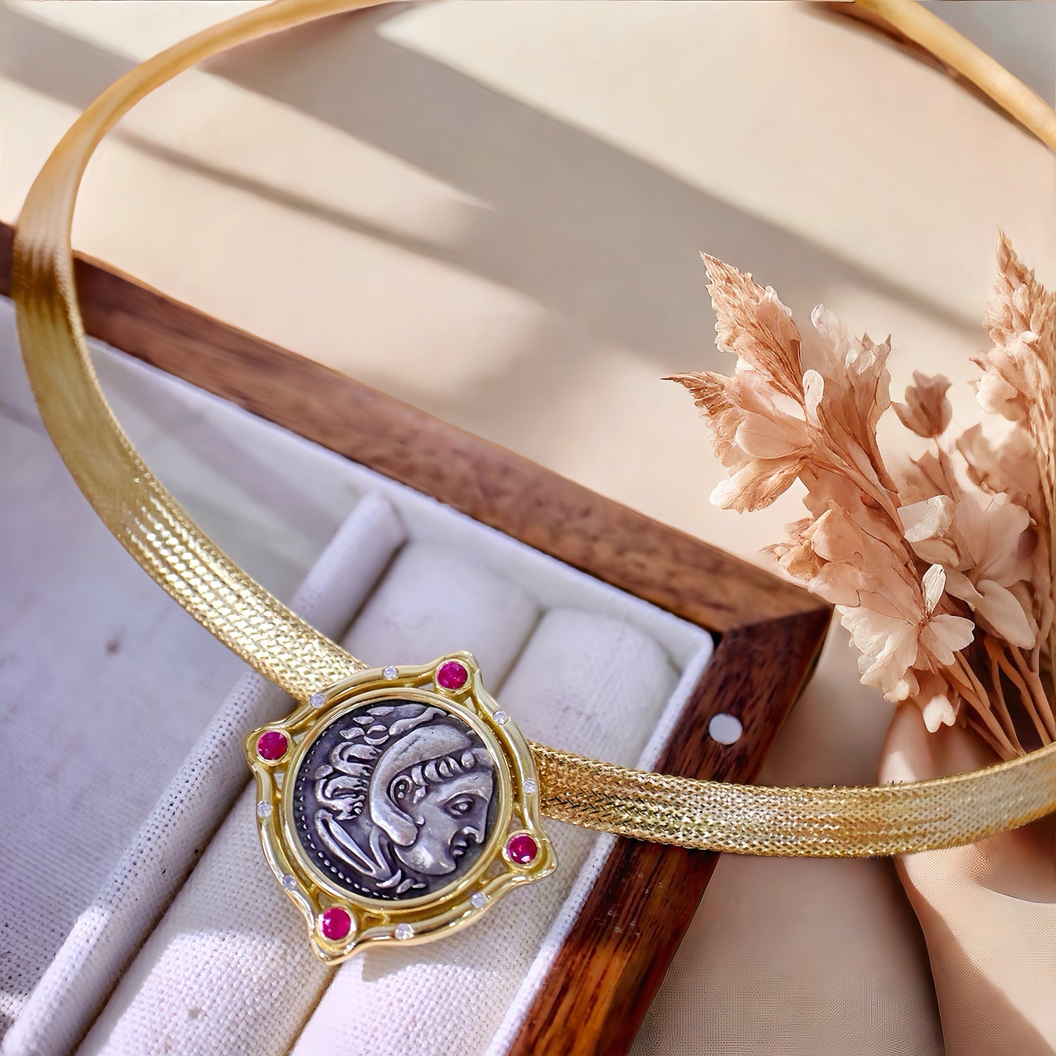 Women Necklace Ancient Coin