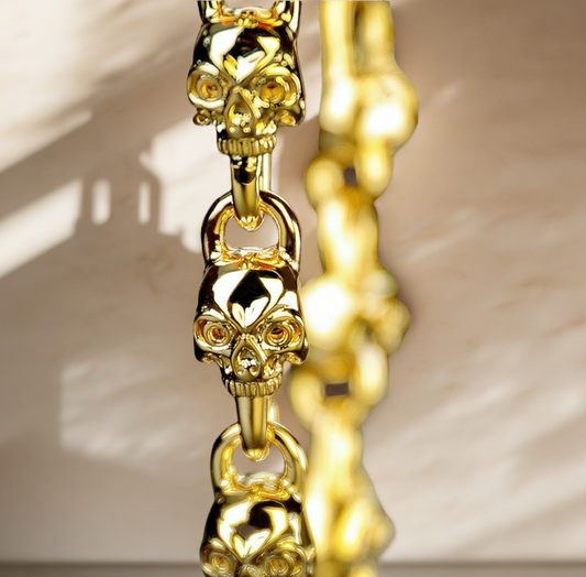 Skull Sterling Silver/9k/14k/18k Necklace Chain (Item No. GN0006）