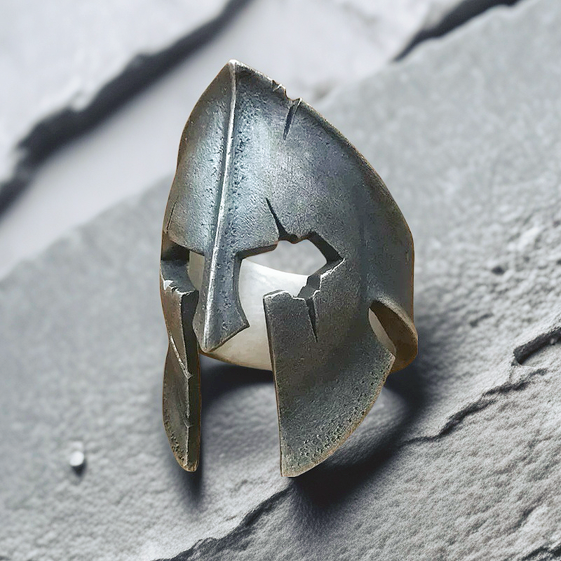 Greek Helmet Silver Ring (Item No. SC038)